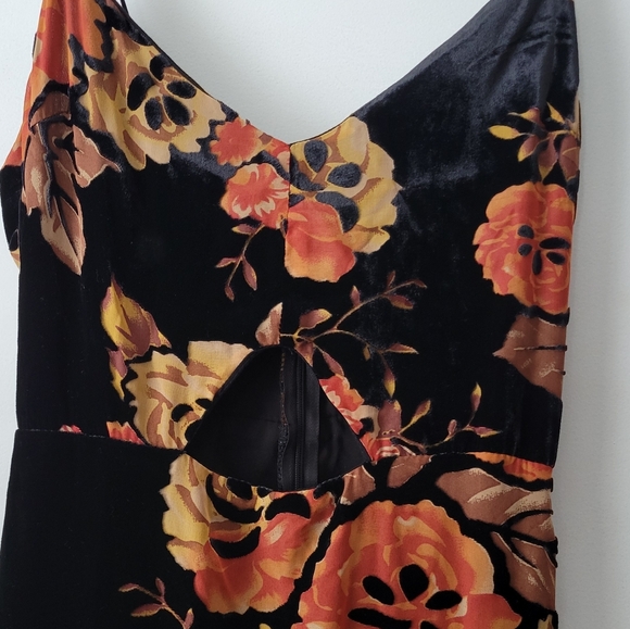 Honey Punch Velvet Floral Dress - Picture 3 of 5